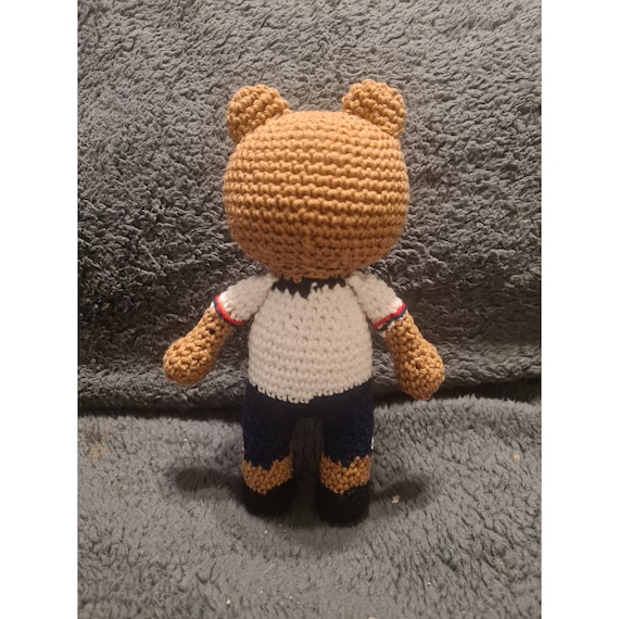 Crochet England Football Team Teddy Bear, Customisable Gift