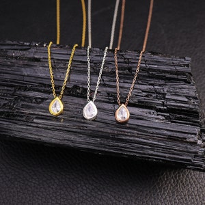 Rae Diamond Necklace  • Teardrop Necklace • Pear Diamond Necklace • Perfect Gift for