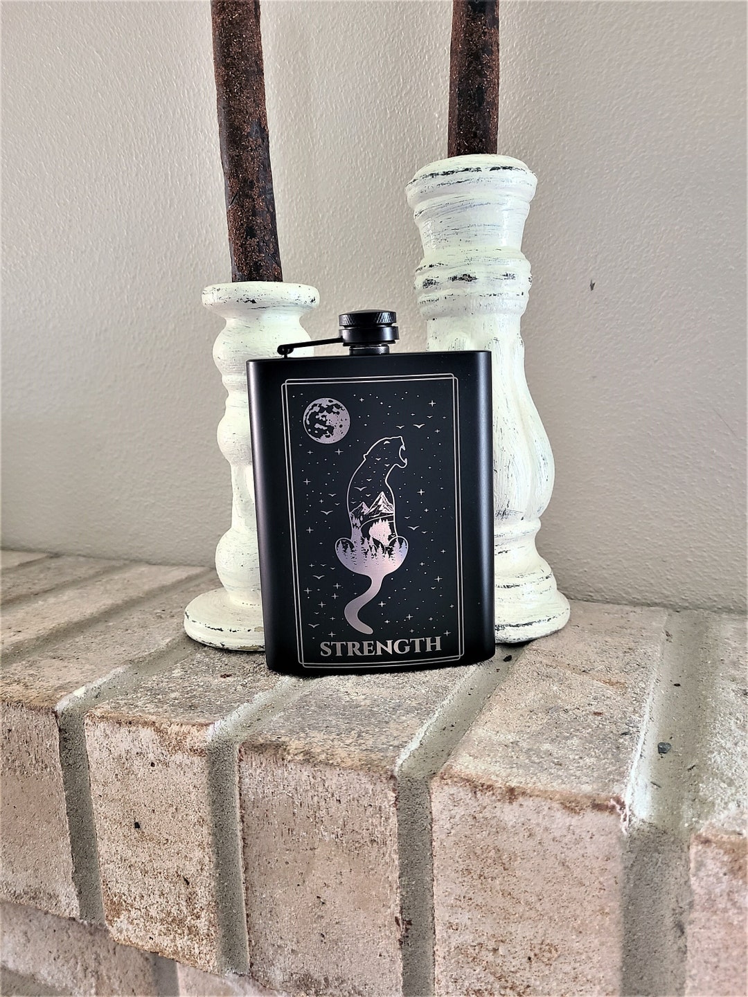 8 Oz Black Hip Flask Party Favor Party Flask Whiskey Drinking Flask