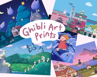 Ghibli Art Prints | Totoro | Kiki | Ponyo