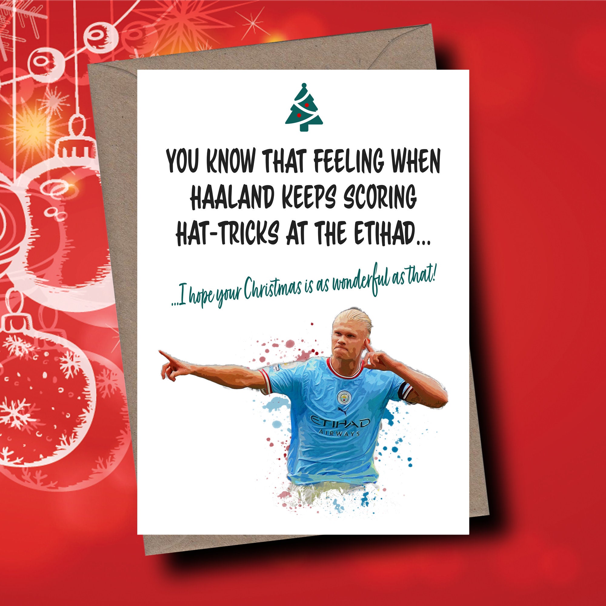 Manchester City Christmas Card Etihad Stadium Christmas Card Etsy UK