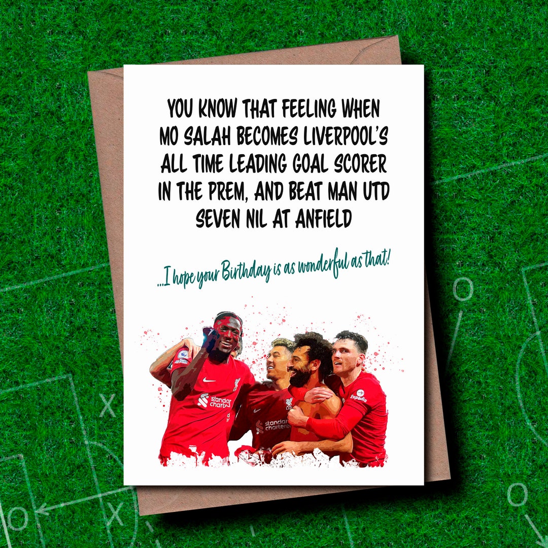 Liverpool 70 Birthday Card Anfield Birthday Card Etsy UK