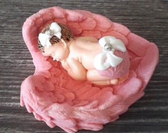 Taufe Baby Party Geburt Zucker Figuren Fondant Tortendekoration Tortenaufleger Kuchen Handarbeit