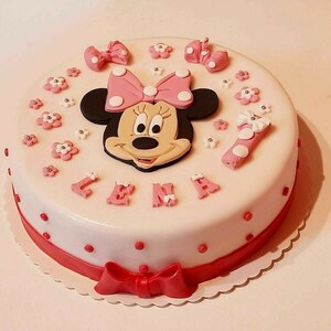 Minnie Mouse Fondant Aufleger Torte Kindergeburtstag immagine 4