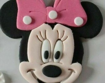 Minnie Mouse topper fondant figures cake children's birthday