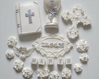 Communion Confirmation Baptism Confirmation Fondant Sugar Figure Cake Decoration Cake Topper