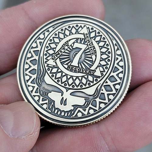 40mm Grateful Dead Sobriety Anniversary Coin - Etsy