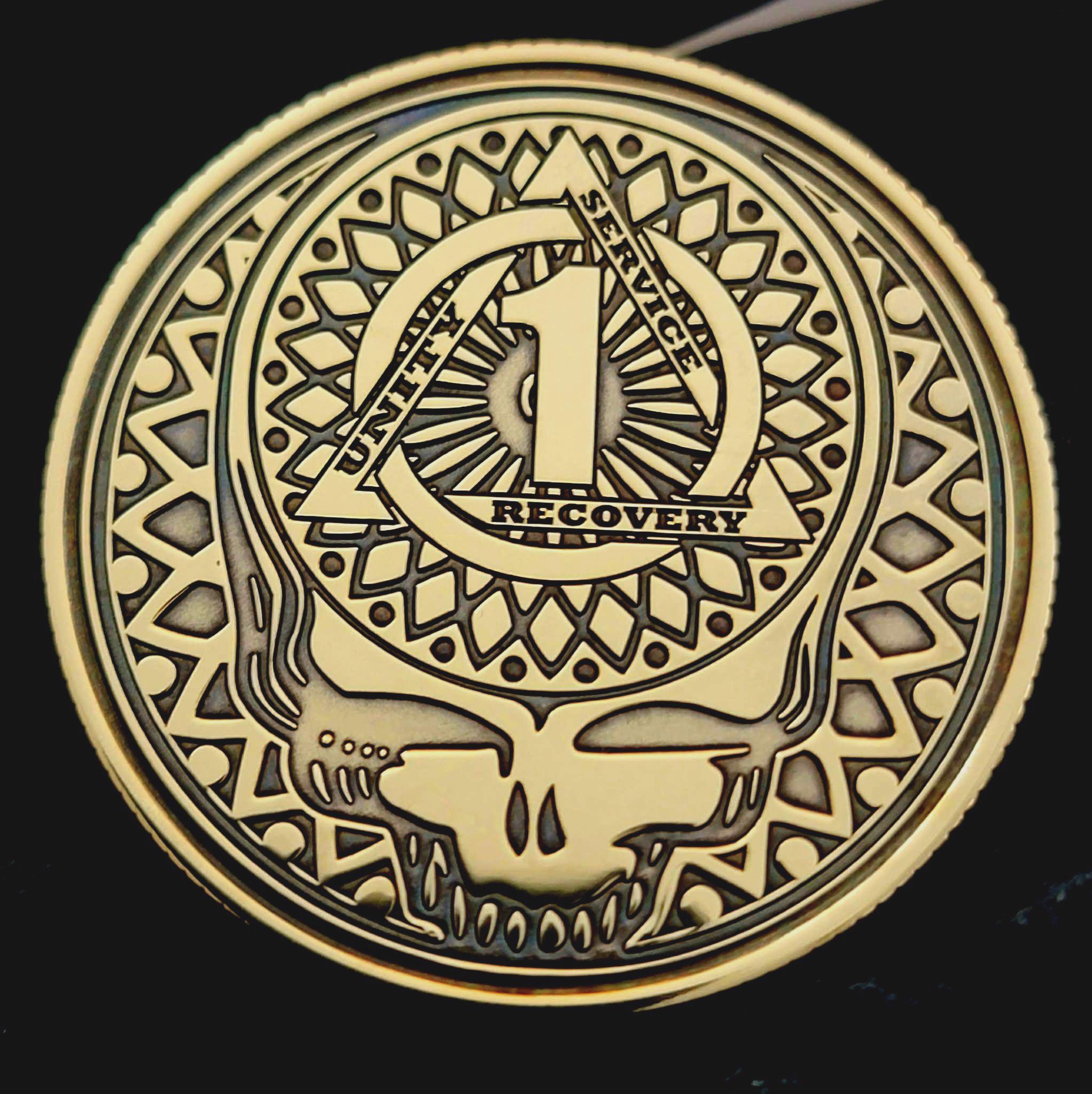 Personalized Grateful Sobriety Anniversary Coin - Etsy