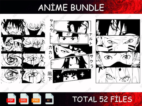 Anime SVG Bundle: Cartoon Clipart (Digital Files)