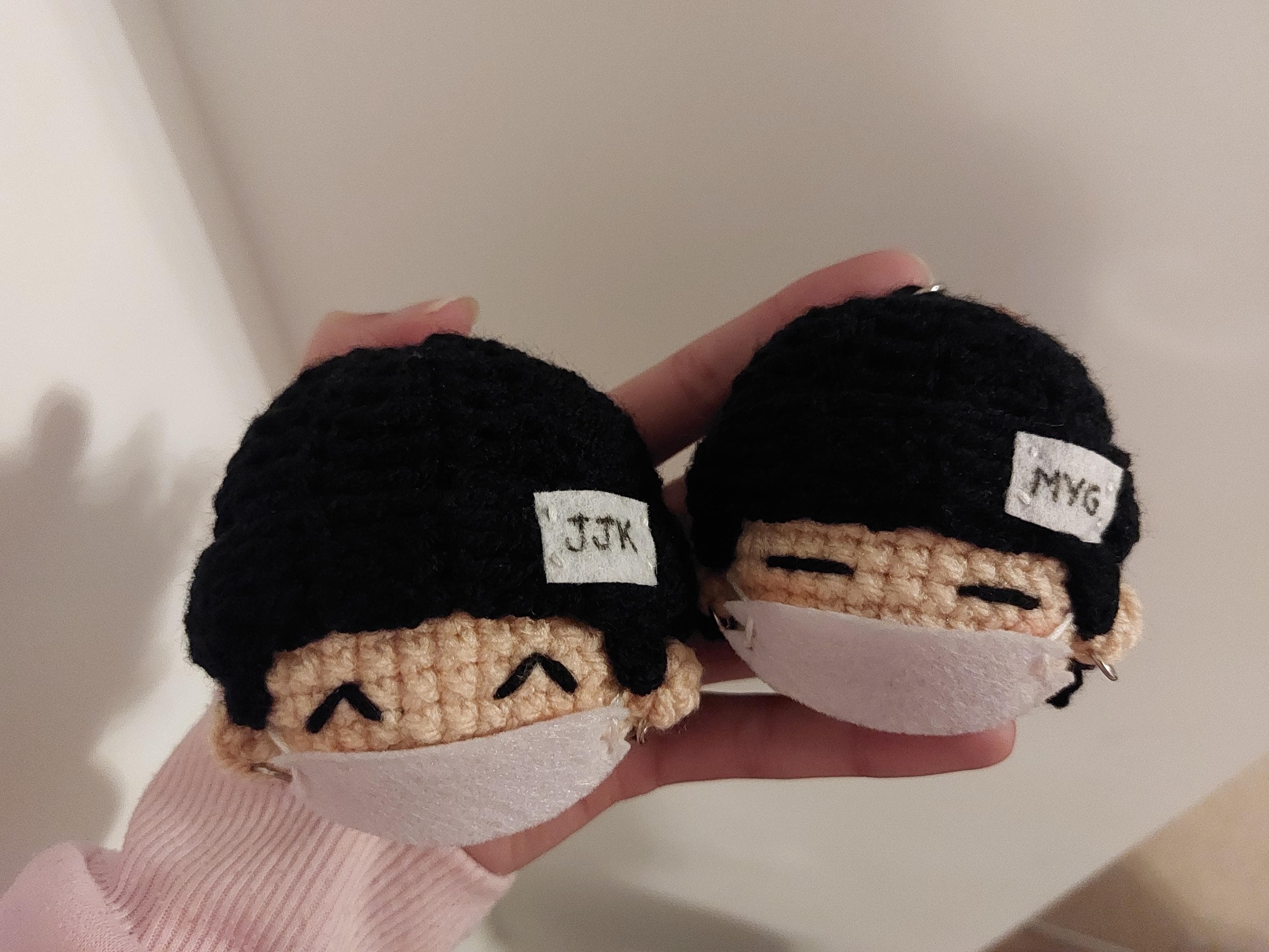Bts Yoongi Suga and Jungkook Keychains Bag Charms | Made to Order