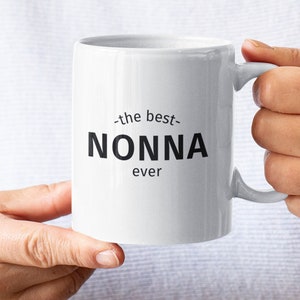 Nonna Mug, Best Nonna Ever, Nonna Gift, Nonna Christmas Gift, Minimalist, Pregnancy Announcement, Stocking Stuffer