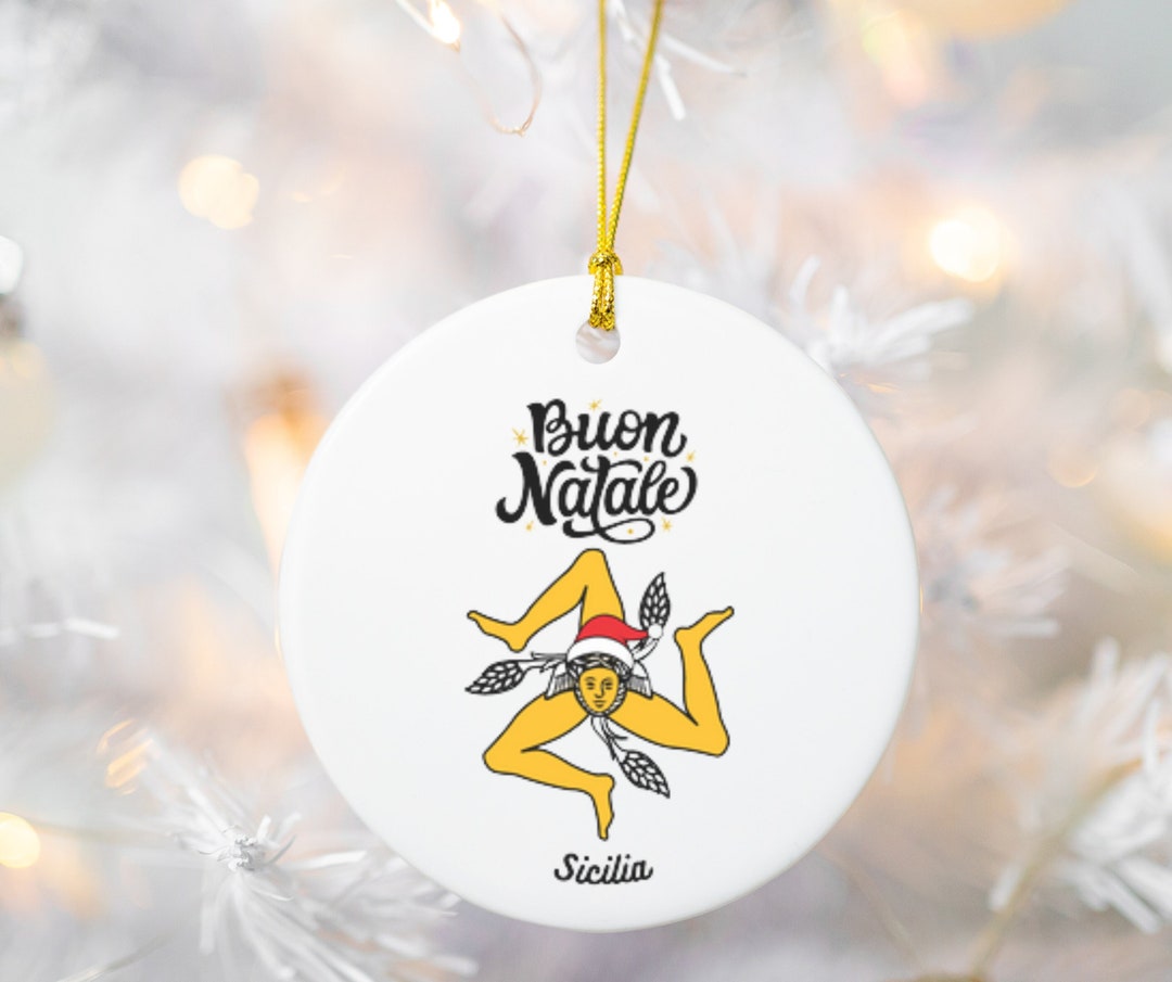 Sicily Christmas Ornament Buon Natale Ornament Italy - Etsy