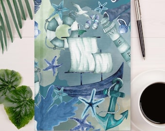 Come Sail Away / Cuaderno de tapa dura, diario rayado, cuaderno náutico