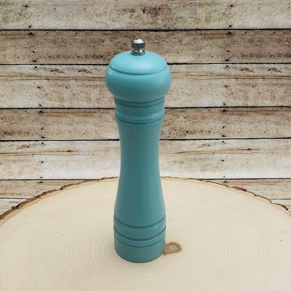 Aqua blue  8'' saltshaker and pepper mill shaker grinder