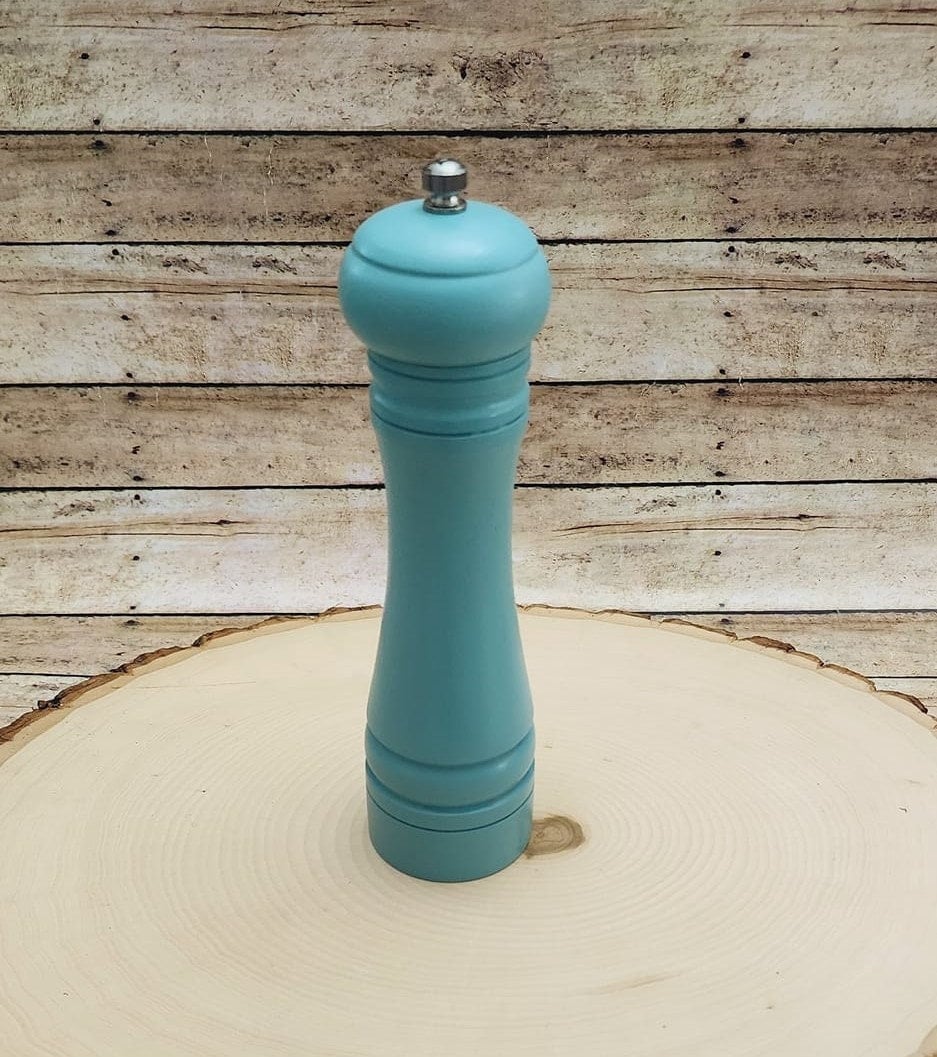 Aqua blue  8'' saltshaker and pepper mill shaker grinder