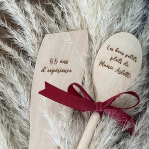 Personalized wooden spoon and spatula