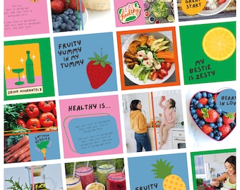 Instagram Template für Kochen, Rezepte, Lifestyle Business, 32 Post Canva Template