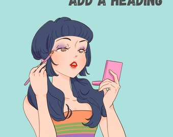 Digitale Instagram Makeup Posts | 32 vielseitige Vorlagen für atemberaubende Social Media Grafiken