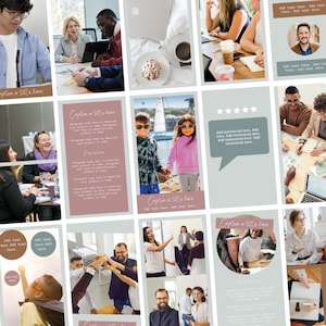 Business Consultant Instagram, Executive Coaching, 32 Post 32 Stories, Canva Template