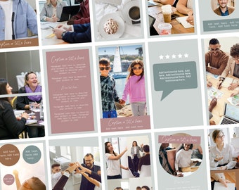 Business-Berater Instagram, Exekutiv-Coaching, 32 Post 32 Stories, Canva Template