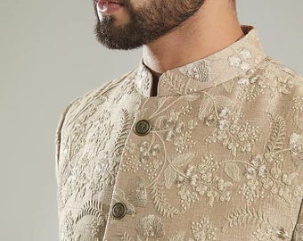 viscos embroidery mens wedding wear sherwani, function wear, festival wear indo, indian wedding wear sherwani