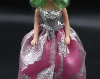 European split  lame chiffon gown Dawn Pippa doll