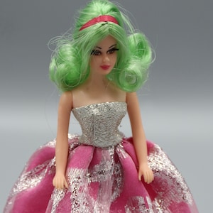 European split  lame chiffon gown Dawn Pippa doll