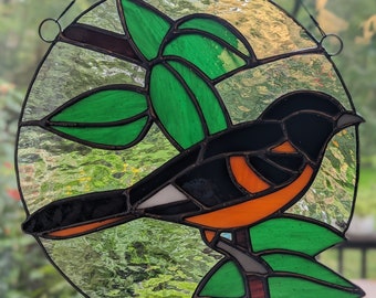 Baltimore Oriole Suncatcher: Backyard Bird Series