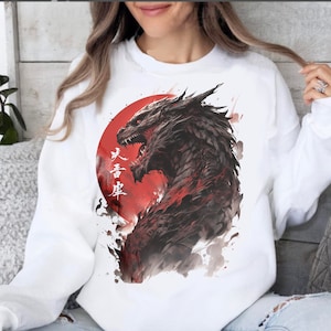 Bluza polarowa z nadrukiem smoka dla miłośników anime