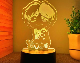 BTS Tiny Tan Night Light Usb Bedroom Acrylic Lamp