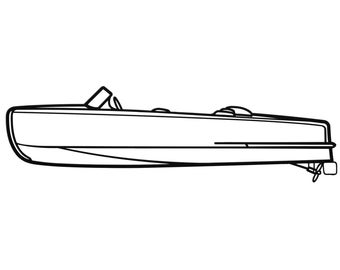 1952 Chris Craft Riviera Silhouette Metal Wall Art