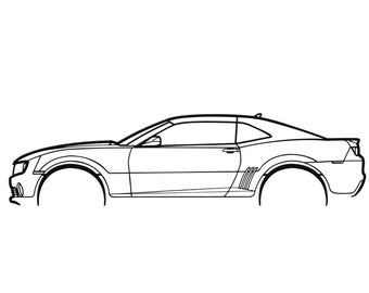 2010 Chevrolet Camaro SS Silhouette Metal Wall Art