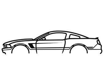 2012 Ford Mustang Boss 302 (S197) Silhouette Metal Wall Art