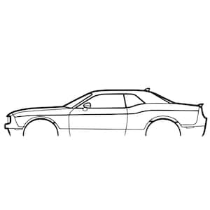 2015 Dodge Challenger SRT Silhouette Metal Wall Art