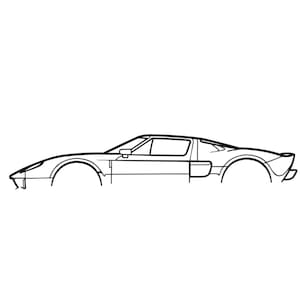 2005 Ford GT Silhouette Metal Wall Art