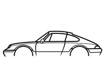 1996 Porsche 911 Silhouette Metal Wall Art - Etsy