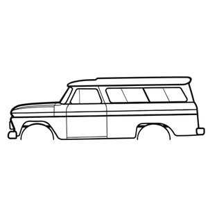 1965 Chevrolet Suburban Silhouette Metal Wall Art