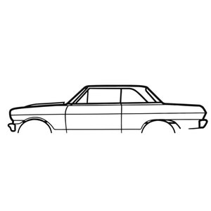 1962 Chevrolet Nova Silhouette Metal Wall Art