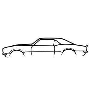 1968 Chevrolet Camaro Silhouette Metal Wall Art