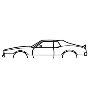 1973 AMC Javelin Silhouette Metal Wall Art