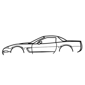 2004 Chevrolet Corvette Silhouette Metal Wall Art