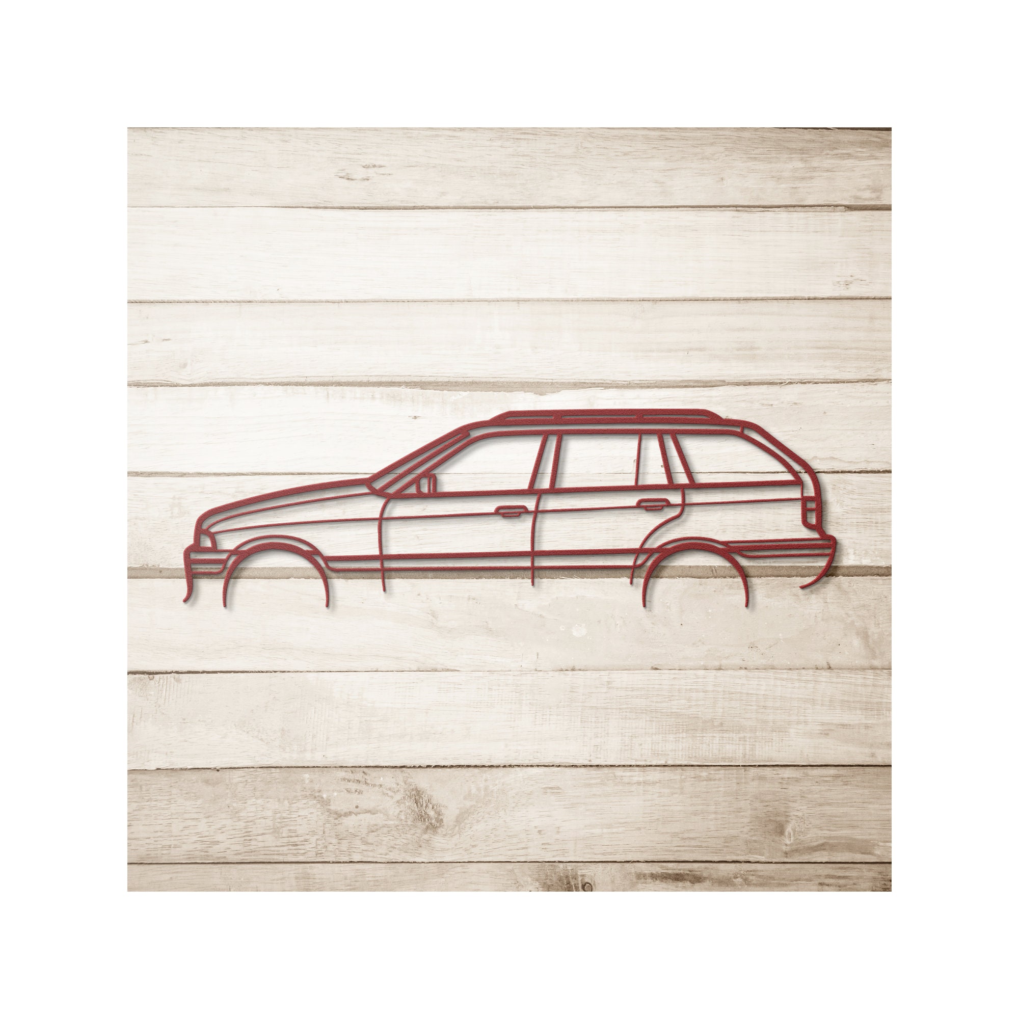 Décoration Murale BMW E39 Touring - Silhouette En Métal 80 Cm - Pour Fans BMW 5 Series