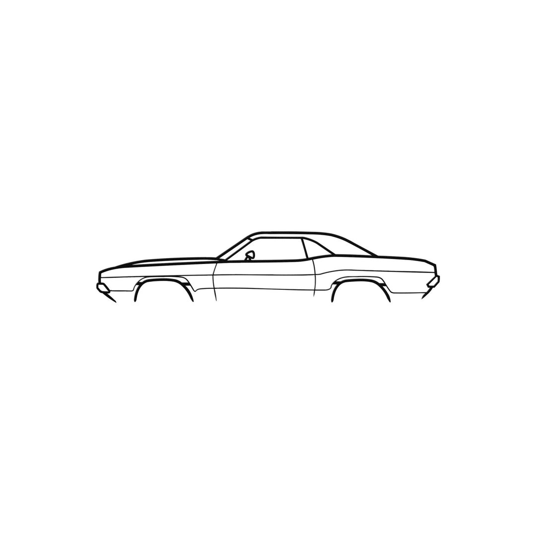 1970 Dodge Challenger R/T Silhouette Metal Wall Art - Etsy