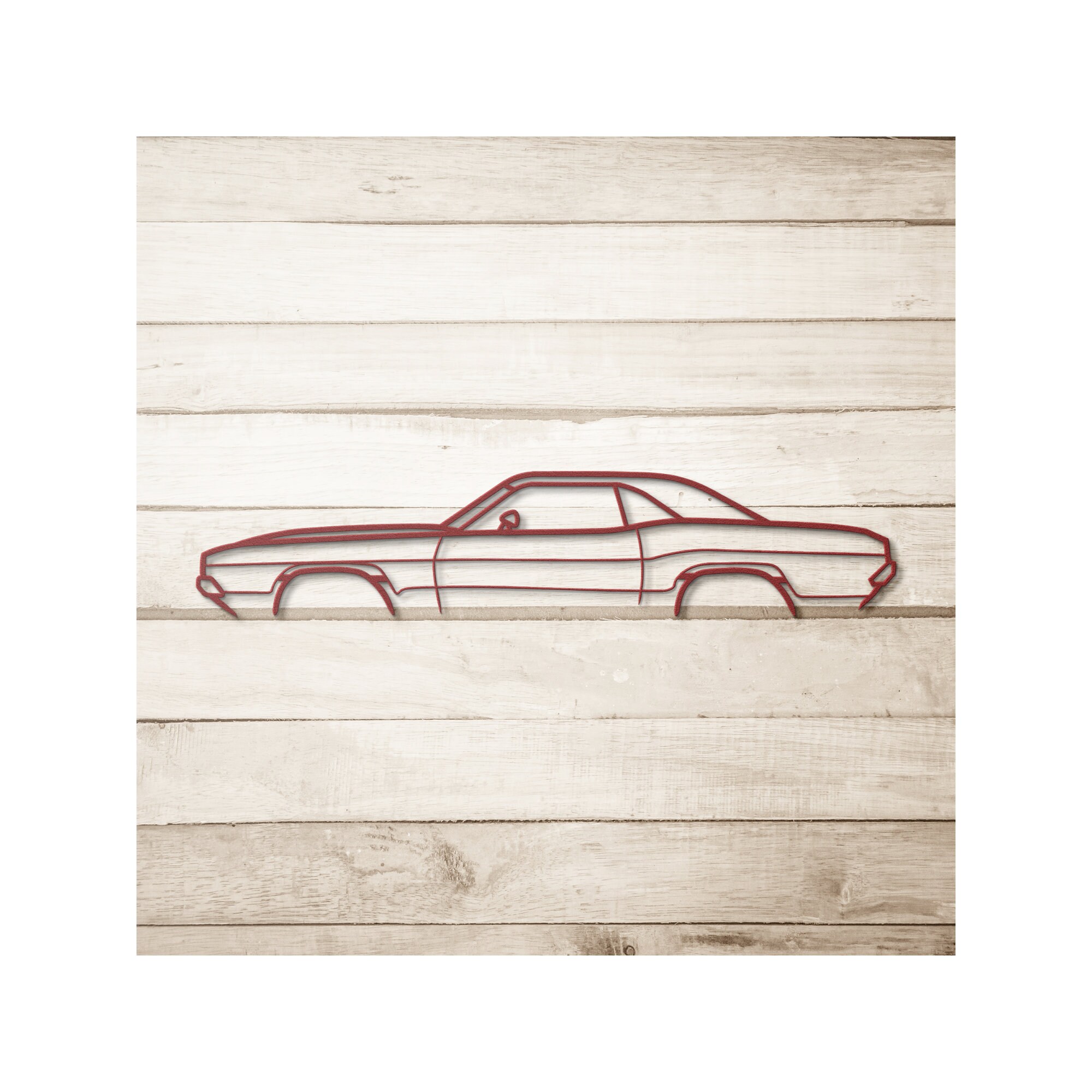 1970 Dodge Challenger R/T Silhouette Metal Wall Art - Etsy