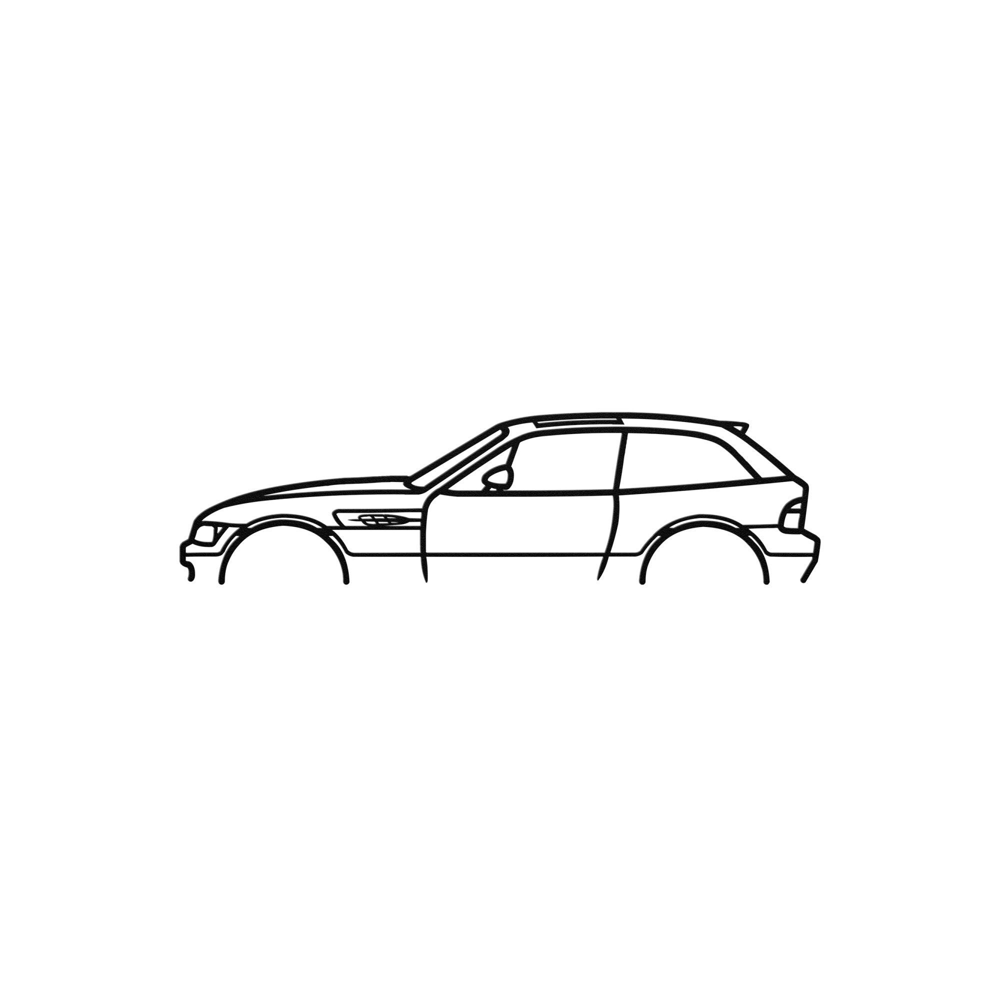 BMW E36 Z3M Coupe (1997-2002) Silhouette Metal Wall Art - Etsy