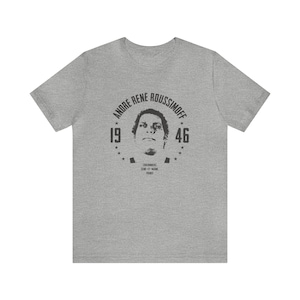 Andre the Giant. André René Roussimoff 1946 T-Shirt. Classic era wrestling WWE / WWF. Legends range.
