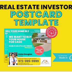 Postal para inversores inmobiliarios Flipper Whole Sellers