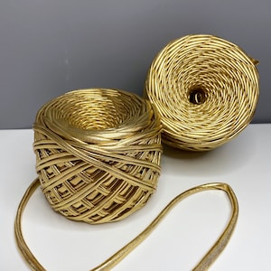 Metallic Yarn Glossing Yarn Maccaroni Yarn Crochet Metallic Yarn Metallic  T-shirt Yarn Fiber Jewelry 