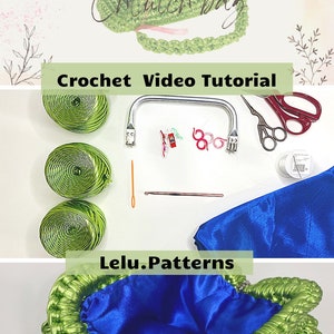 Sottotitoli in più lingue, tutorial video sulla pochette, schema passo dopo passo, idea regalo creativa all'uncinetto, uncinetto per principianti immagine 2