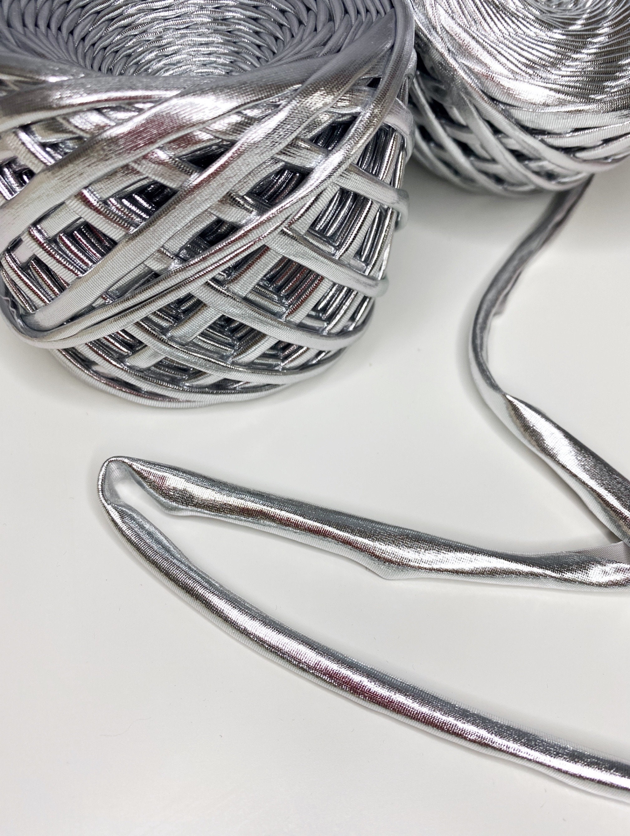 Metallic Silver Yarn Premium Glossing Thread Knitting Yarn Etsy UK